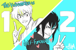 The Starfighter Kickstarter is.. HALF FUNDED! http://kck.st/1mv1qPN  Everyone, you are doing an amazing job! Thank you all so much!♥