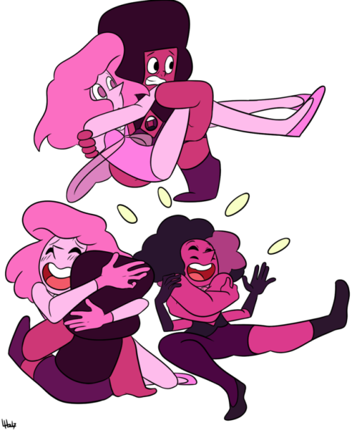 808lhr:I love the designs @e021 came up with for the pearl and ruby that make up   Rhodonite!!  I wanna know more abt them!! @slbtumblng Short loves Tall <3 <3 <3