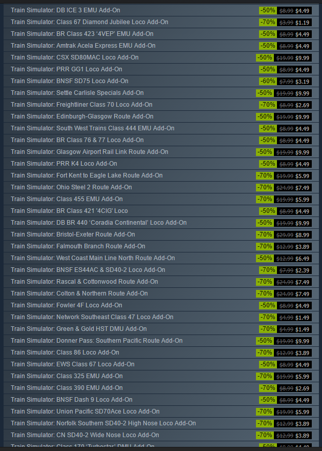 moxperidot: You can get a sweet deal on the Train Simulator 2017 DLC thanks to black