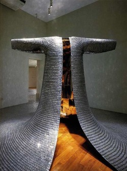 Sixpenceee: Some/One By Do-Ho Suh This Art Piece Is Made Out Of  30,000 Dog Tags.