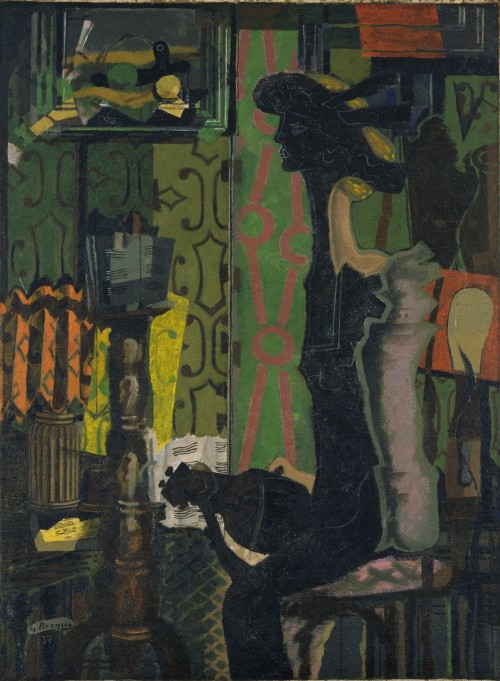 artist-braque: Woman with a Mandolin, Georges Braque, 1937, MoMA: Painting and SculptureMrs. Simon G