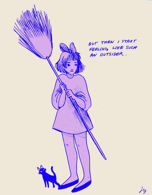 jennyyuu:feeling very withdrawn n insular lately so I drew a Kiki