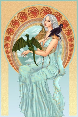 galleryofthrones:  Art Nouveau Daenerys by