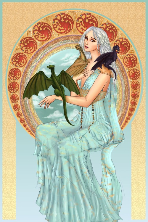 galleryofthrones:  Art Nouveau Daenerys by adult photos