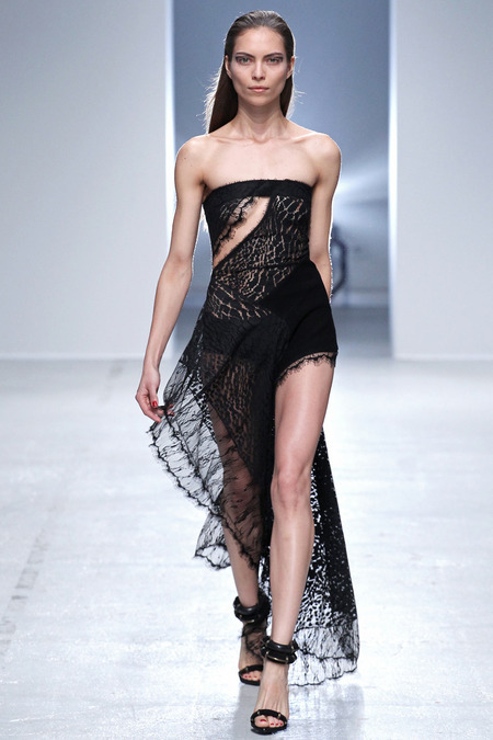 Label: Anthony Vaccarello Fashion Show: Spring/Summer 2014 in Paris Models: 