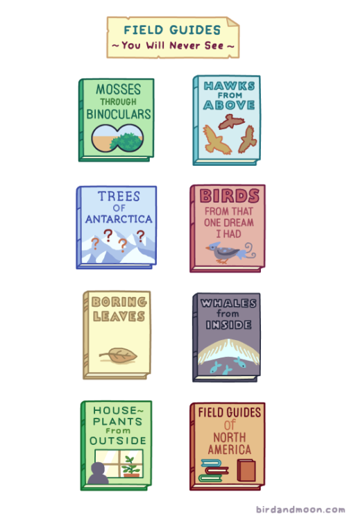 speciesofleastconcern: birdandmoon: Here are some field guides you will (probably) never see. origin