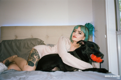 Holly Beth and her pup. - Driven By Boredom - Shop DBB - Girls Of DBB - Instagram - Twitter -