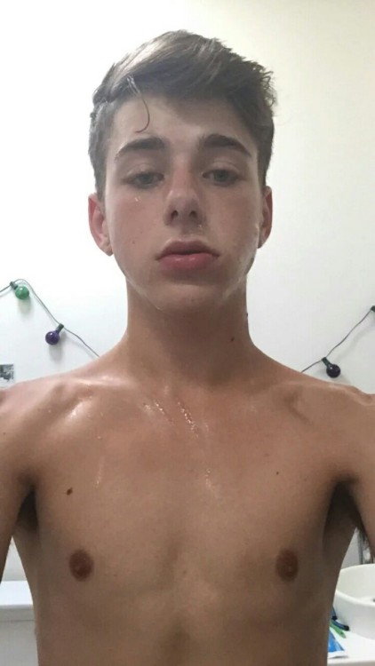 Joey Mills after shooting a scene. Looks like cum on his chest!  Sorce: Joey Mills’ twitter ac