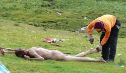 Sky burials were an exclusive and unusual religious ceremony in Tibet. The practice involved dissecting the deceased’s body and scattering the pieces on a mountaintop to decompose or be consumed by birds. Most Tibetans follow Buddhist traditions, which