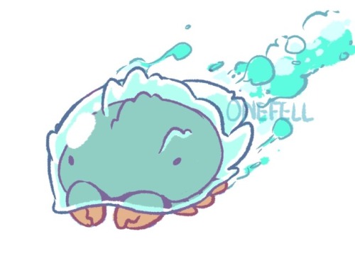 VROOOOOM a horseshoe crab with a shell made of water and the ability to scuttle VERY FAST