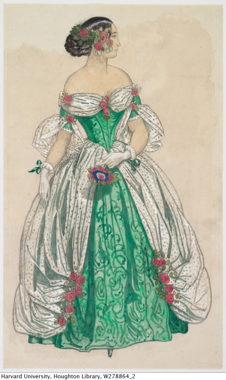 Bakst, Leon (1866-1924, Russian), artist. Costume design for Les Papillons.Ms Thr 495 (262) Houghton