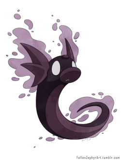 fallenzephyrart:  Gastini (Gastly + Dratini)Hauntenair