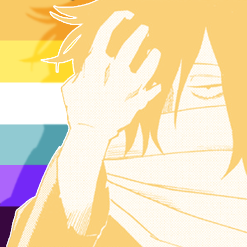 mlm-kiri: Non-binary gay Aizawa icons requested by Anon!Non-binary gay flag credit to @gywozepp