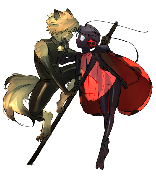 kyanodoesart: jjuuppiter:okay what if… they transform into their real miraculous species?i ju