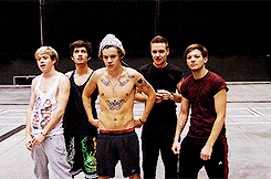 ed-sheeran:  Shirtless One Direction. 
