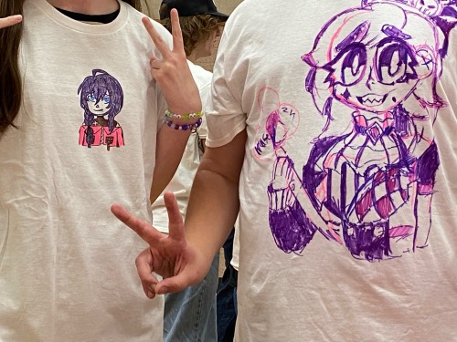 Drew On Some Shirts With A Friend At An Event Today! Mine Was Super Small So I Took A Better Pic At Home