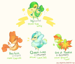 accidentalsketch:  Jumping on the breeding alternate bandwagon * u*)99Snivy + Eggmove Partners!! 