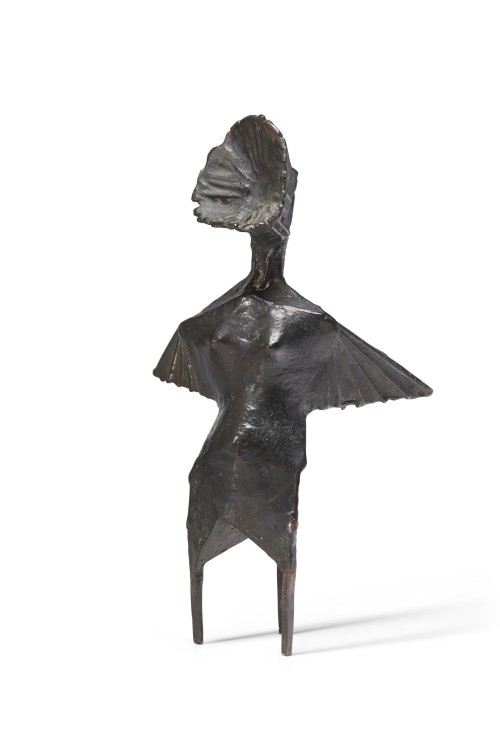 ochyming:Lynn Chadwick   1914-2003Winged Girl I, 1970  Bronze with black patina 13 x 7½ x 5¼ in. | 3