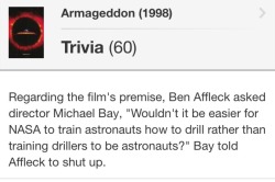 beeishappy:  Armageddon is one of the few