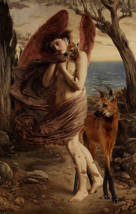 sevenstoneeyes: Simeon Solomon , Love in Autumn