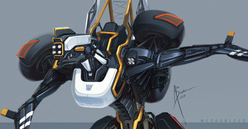 hydrothrax:  ‘Lil meanie!Been a while since I designed a transformer, that was something I used to do all the time when I was younger. This one is dedicated to some people at the studio (one guy in particular: if you see this, you know who you are.