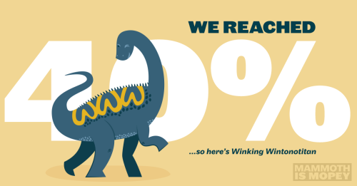 gallantcannibal:We made it to 80%, and unlocked Inky Iguanodon! Preorder your own copy of Mammoth is
