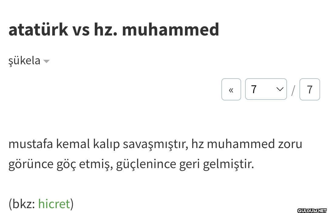 atatürk vs hz. muhammed...