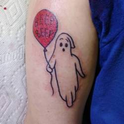 Recent tattoo.    #ink #tattoos #chelsea #boston  #ravenseyeink #tattoo #ghost #balloon  (at Raven&rsquo;s Eye Ink)