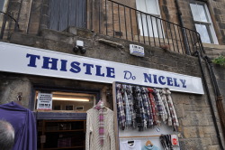 arewehavingpunyet:  Thistle Do Nicely - Spotted in Edinburgh, Scotland Make sure you don’t sit on a scarf, you’ll get your ascot. Photo by Christie Basinas