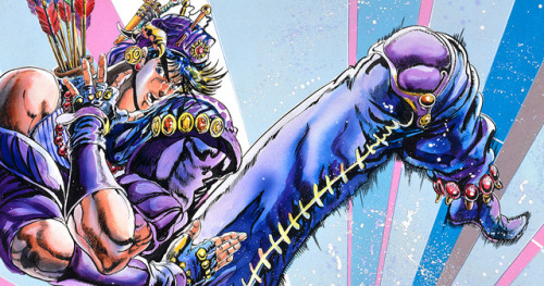 highdio: Joestars 1-8, ‘Ripples of Adventure‘ banner art at jojoex-2018.com.  