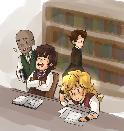 midshipmankennedy: hamstr: the law students actually being… students? bahorel is nowhere to b