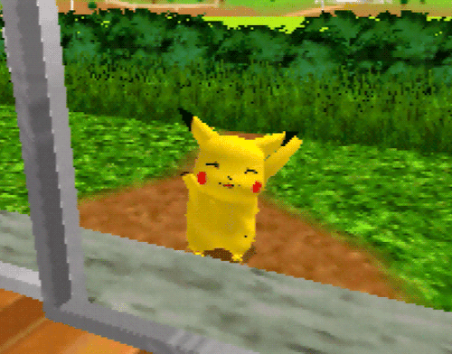 n64thstreet:Glass door goodbye in Hey You, Pikachu!, by Nintendo.