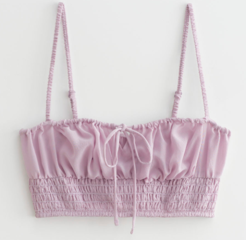 placedeladentelle:  Gathered Soft Bra and Ruffled Mulberry Silk Briefs by &amp; Other Stories