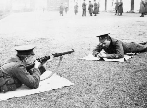 historicalfirearms:Snap ShootingTaken in January 1915, a Corporal practices snap shooting during tra