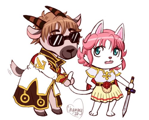 My OCs Yune and Farona as Animal Crossing villagers.Because I couldn’t resist.