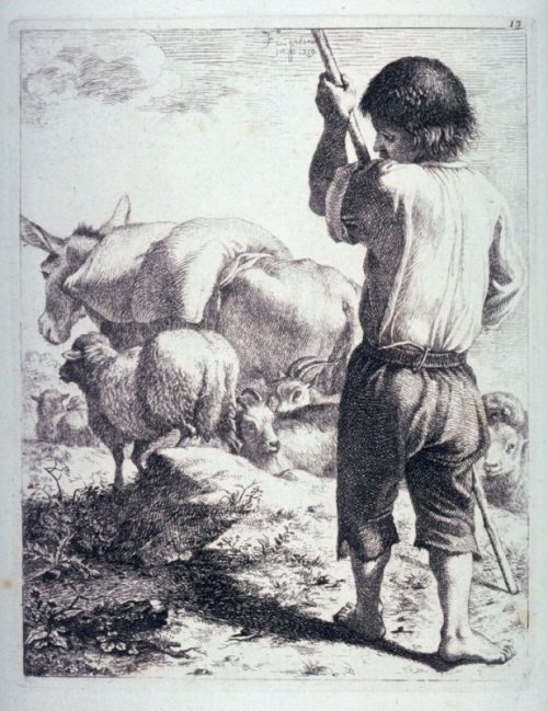 3.Francesco LondonioFrom a set of etchings of Animals and Peasants1758, etching