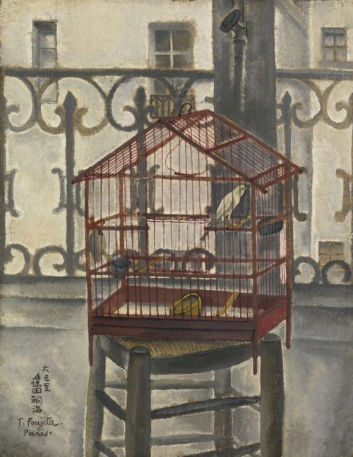 Le Balcon Et La Cage D'Oiseau  -  Tsuguharu FoujitaJapanese/French, 1886-1968