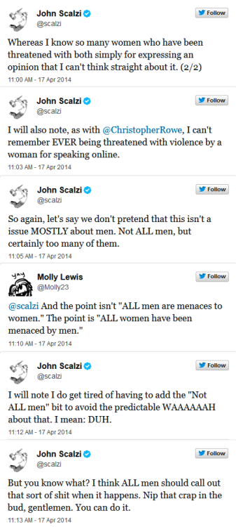 i-come-by-it-honestly:John Scalzi gets it.