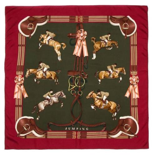Gorgeous Hermes Jumping Scarf , 1975. . Source : tinamotta.tumblr.com