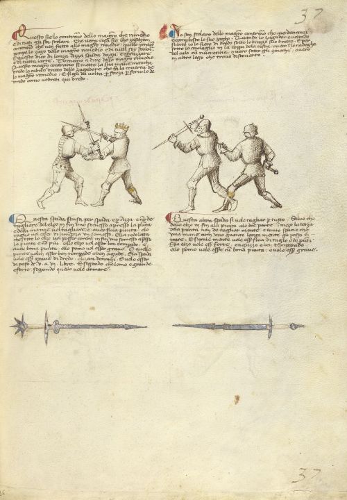 art-of-swords:Pages from the Fencing Manual “Fior di Battaglia”, The Flower of BattleAuthor: Fiore F