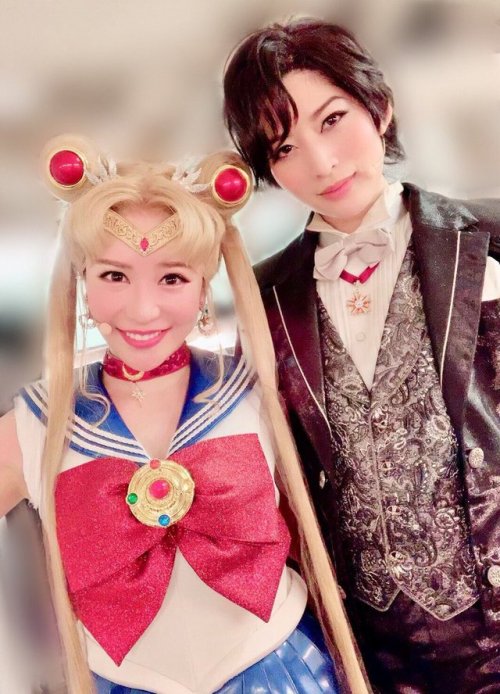 landofanimes:Tomomi Kasai as Usagi Tsukino/Sailor Moon and Riona Tatemichi as Mamoru Chiba/Tuxedo Ma
