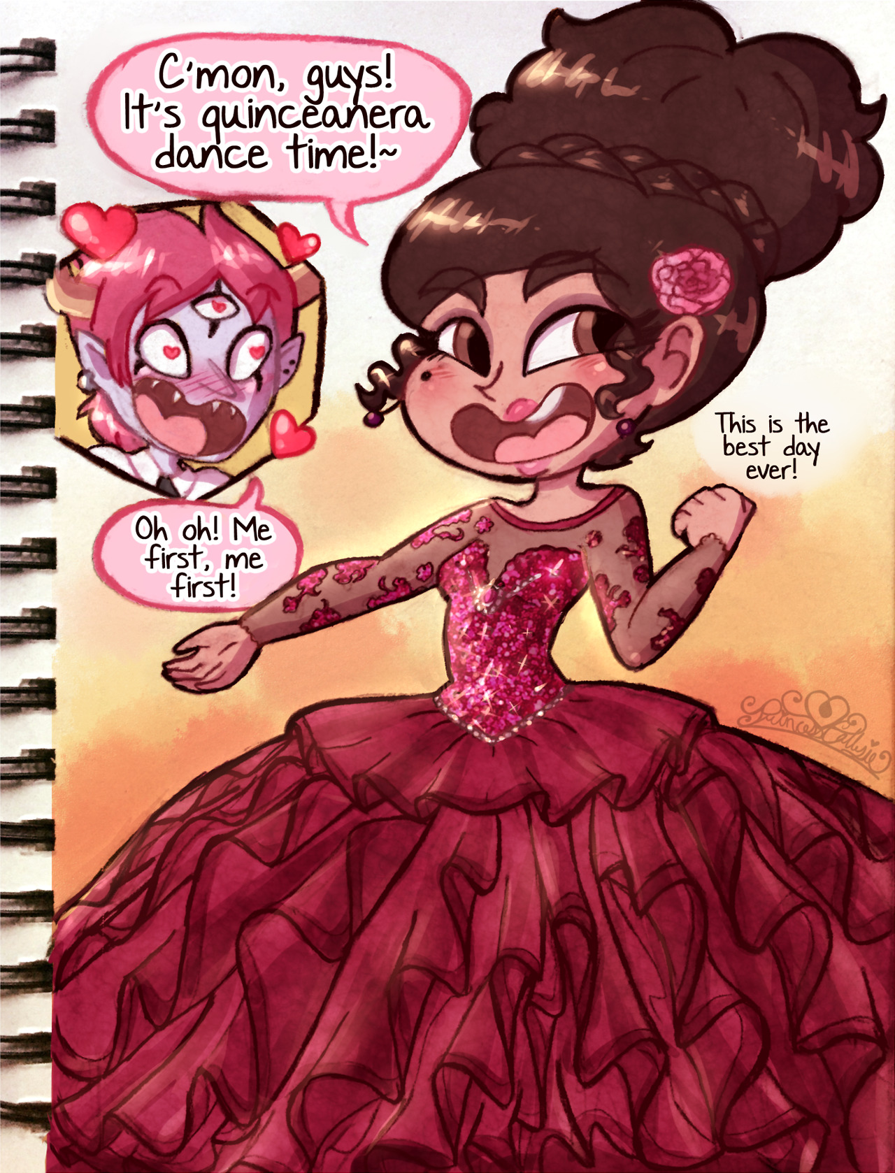 princesscallyie:    Anonymous said: Marco getting a quinceanera!!! Marco in a quinceanera