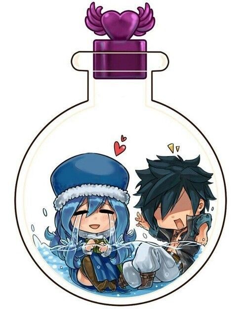 secretraven:  Fairy Tail ships in a bottle 💙💙💙So Kawaii 💜💜💜