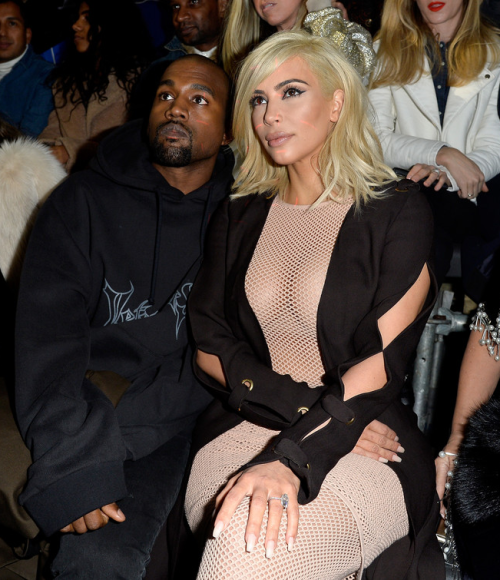 kimkardashianfashionstyle:  March 5, 2015 - Kim Kardashian & Kanye West at the Lanvin F/W 2015 Fashion Show in Paris.   