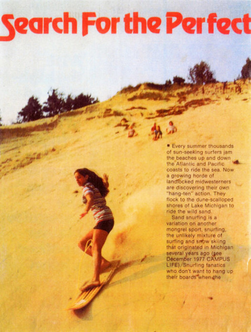 Sand Snurfing, in the high Seventies.