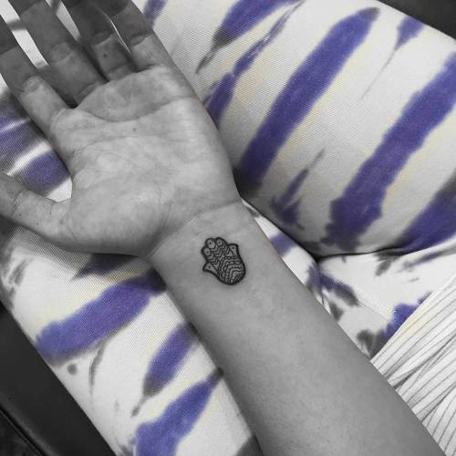 Small Hamsa tattoo on the wrist. Tattoo artist:... - Official Tumblr page  for Tattoofilter for Men and Women
