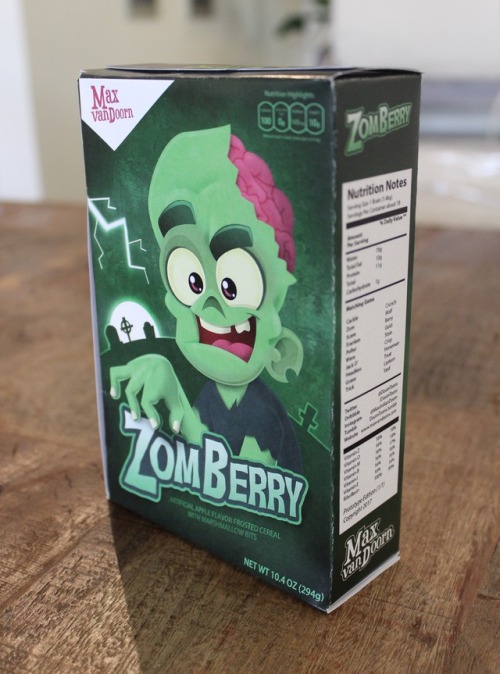 I finally got around to making a physical prototype based on my monster cereal designs from last Hal