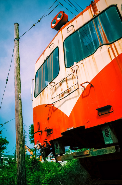 Oigawa Railway Train Yards大井川鐵道の廃車体,日本