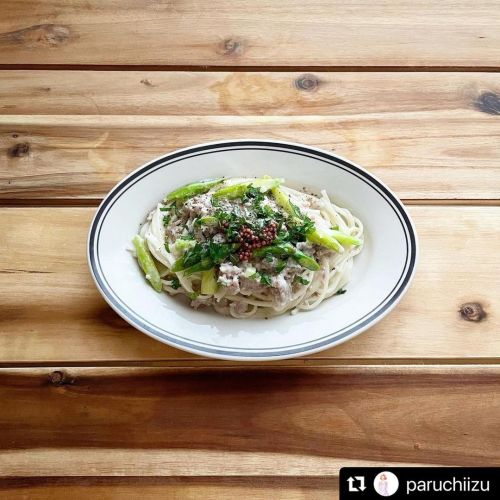 レシピ（細口そうめん） #Repost @paruchiizu・・・ #今日のそうめん 【1026日目】 アスパラと豚挽肉のマスタードクリームそうめん ＊ 北のマスタードが美味しすぎてソースに入れ