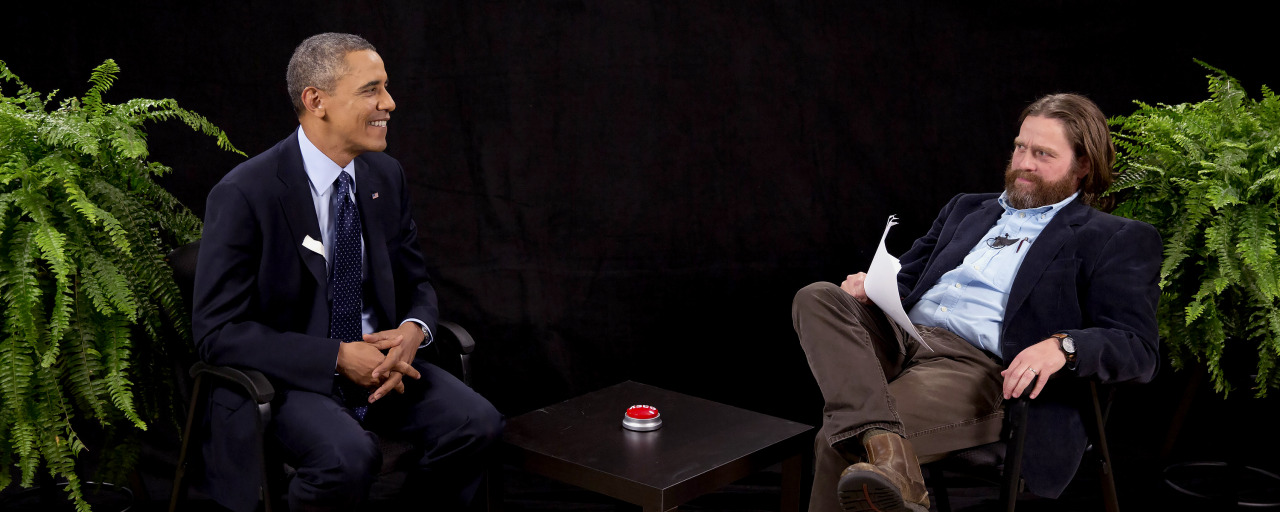 President Barack Obama and Zach Galifianakis Between Two Ferns
The two most powerful men on the planet square off on the set of Between Two Ferns.